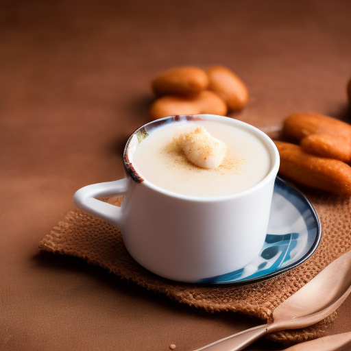 Postre chino de arroz glutinoso con leche de coco

