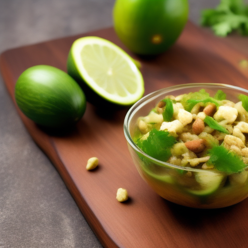 Ensalada de pepino con cacahuetes y salsa de soja

