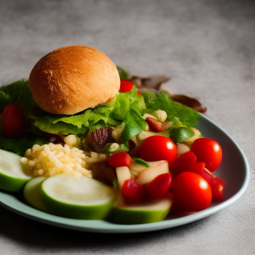 Ensalada china con ingredientes frescos y sabrosos

