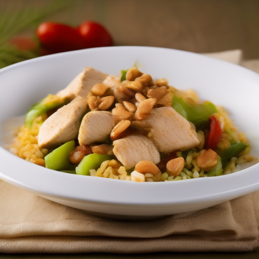 Ensalada de pollo con nueces chinas

