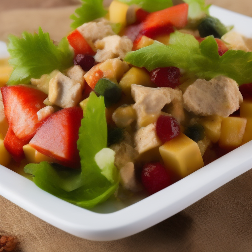 Ensalada de verano con frutas y queso de cabra

