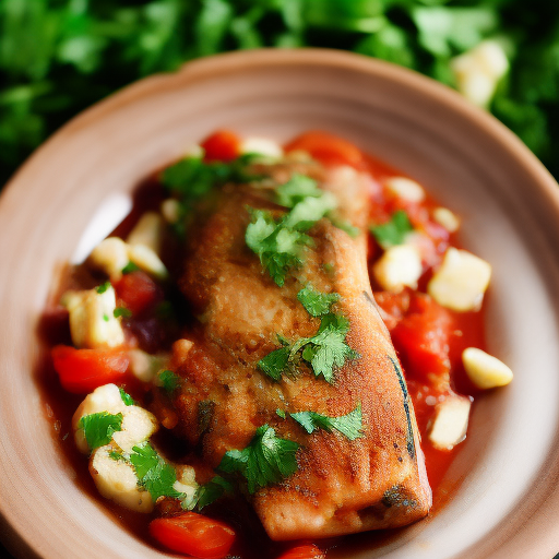 Filete de Pescado Italiano con Salsa de Tomate

