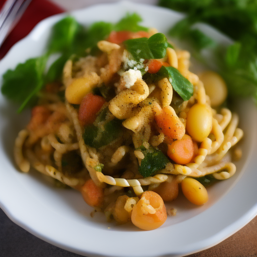 Ensalada de Pasta Italiana con Sabor a Mediterráneo

