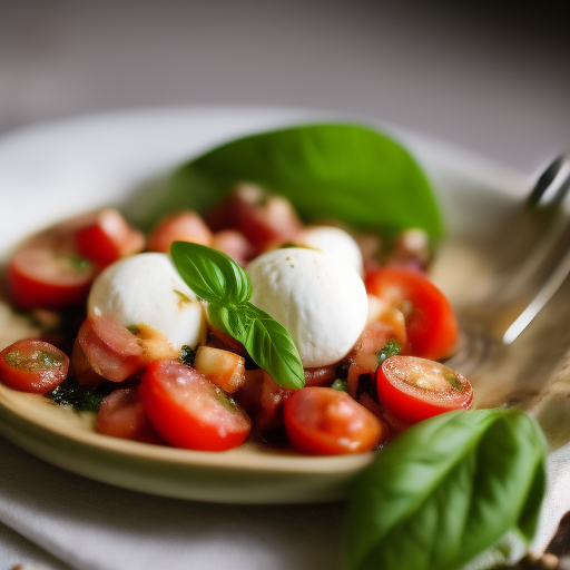 Ensalada Caprese con un toque de almendras

