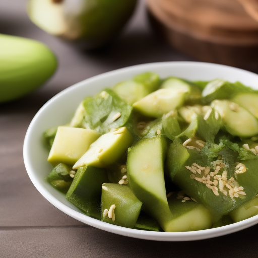 Ensalada japonesa de pepino y aguacate

