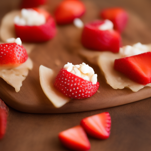 Delicioso postre japonés de mochi de fresa

