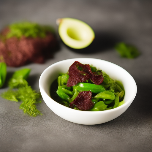 Ensalada japonesa de pepino y alga wakame

