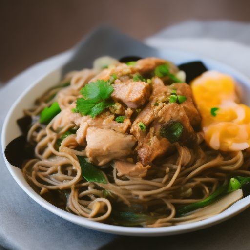 Ensalada Japonesa de Pollo y Soba

