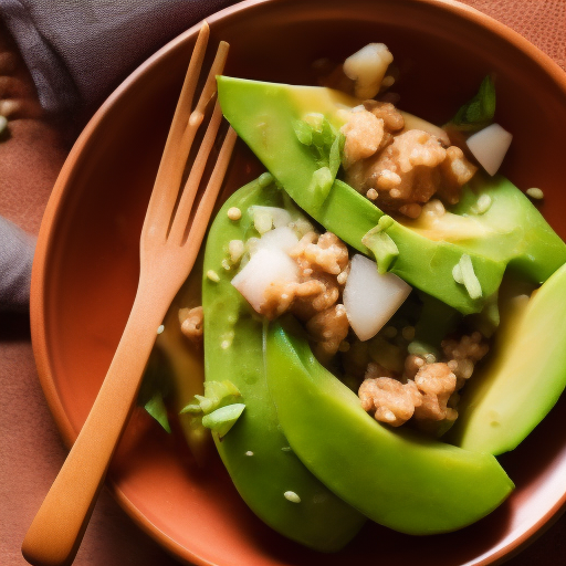 Ensalada japonesa de atún y aguacate

