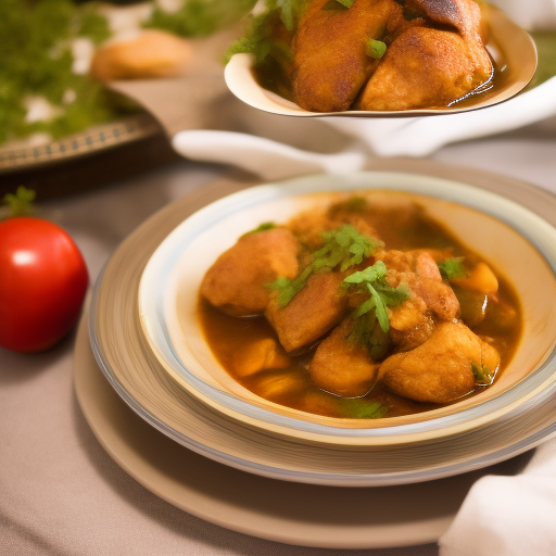 Tagine de Pollo con Albaricoques Secos y Almendras

