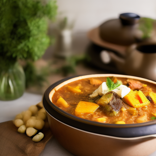 Tajine de cordero con verduras

