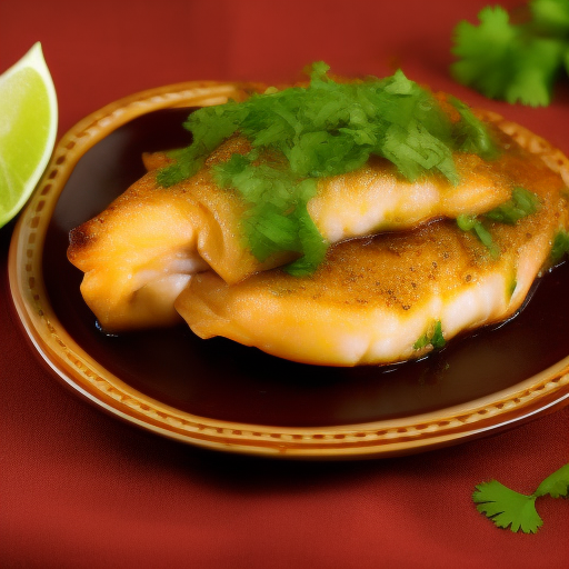 Delicioso pescado marroquí en salsa de cilantro

