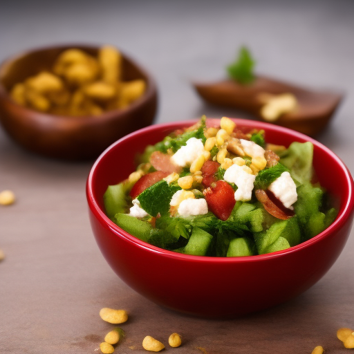 Ensalada marroquí de cuscús con verduras frescas

